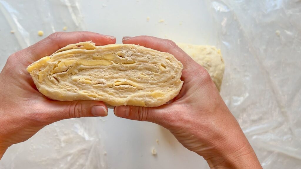 Uncooked pastry dough